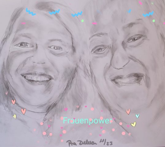 Bild von zwei Powerfrauen