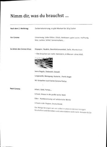 Bedürfnisse vor und nach Corona